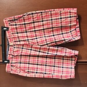 Sean John Plaid 100% Cotton Shorts Sz 34